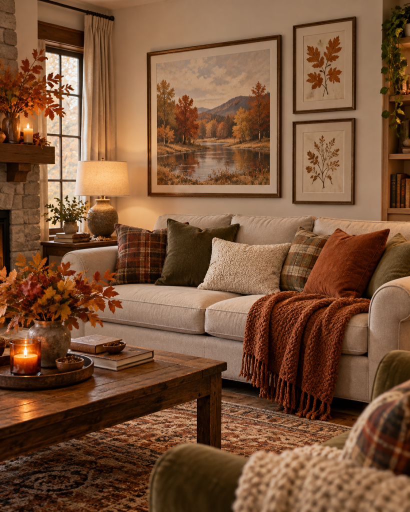25 Cozy Fall Living Room Ideas for a Warm Home 16 25 Cozy Fall Living Room Ideas for a Warm Home