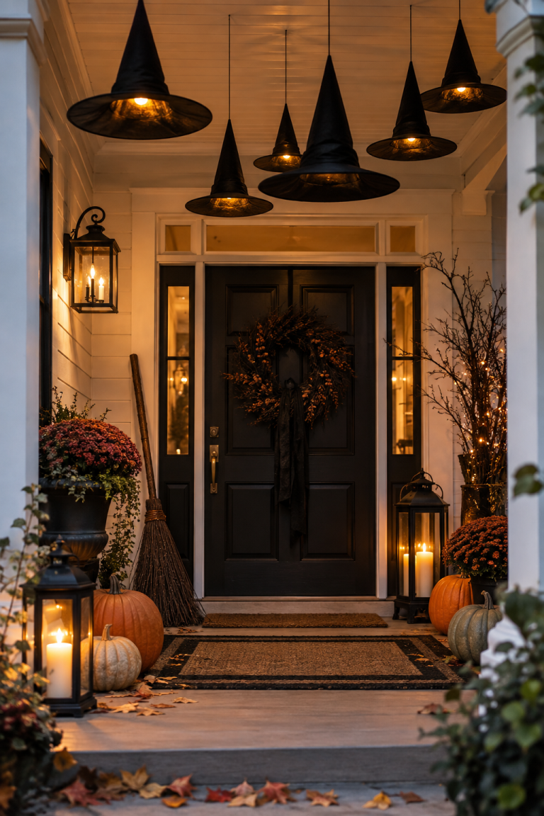 20 Spooky but Stylish Halloween Porch Ideas