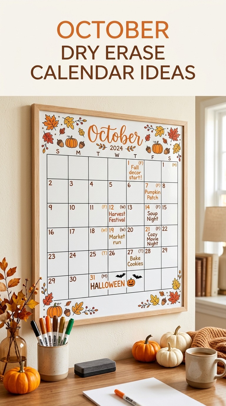 25 October Dry Erase Calendar Ideas for Fall Planning