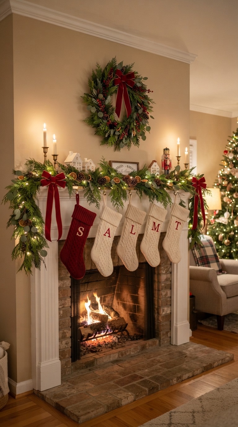 25 Christmas Mantel Ideas to Make Your Home Feel Magical