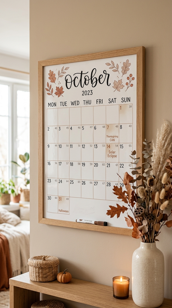 25 October Dry Erase Calendar Ideas for Fall Planning