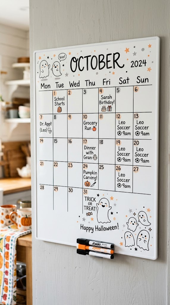 25 October Dry Erase Calendar Ideas for Fall Planning