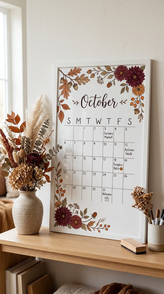 25 October Dry Erase Calendar Ideas for Fall Planning
