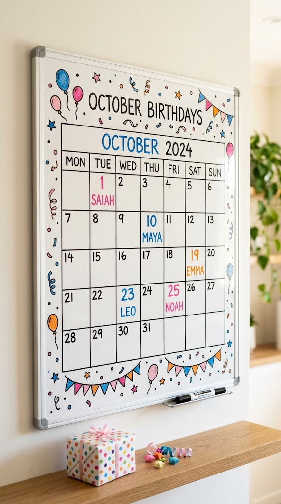 25 October Dry Erase Calendar Ideas for Fall Planning