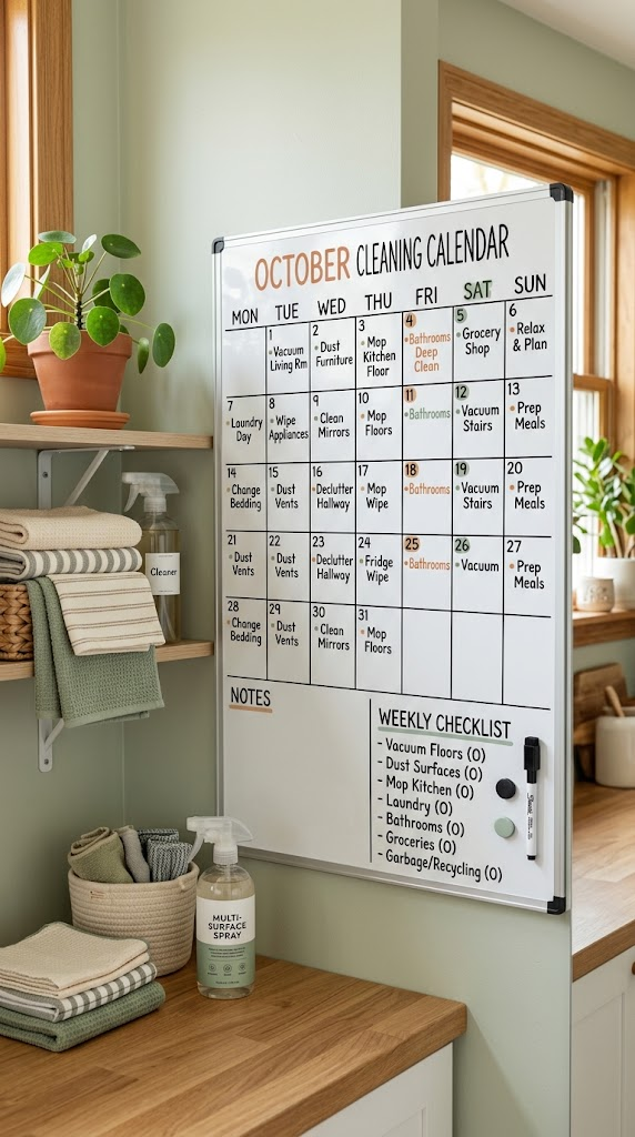 25 October Dry Erase Calendar Ideas for Fall Planning