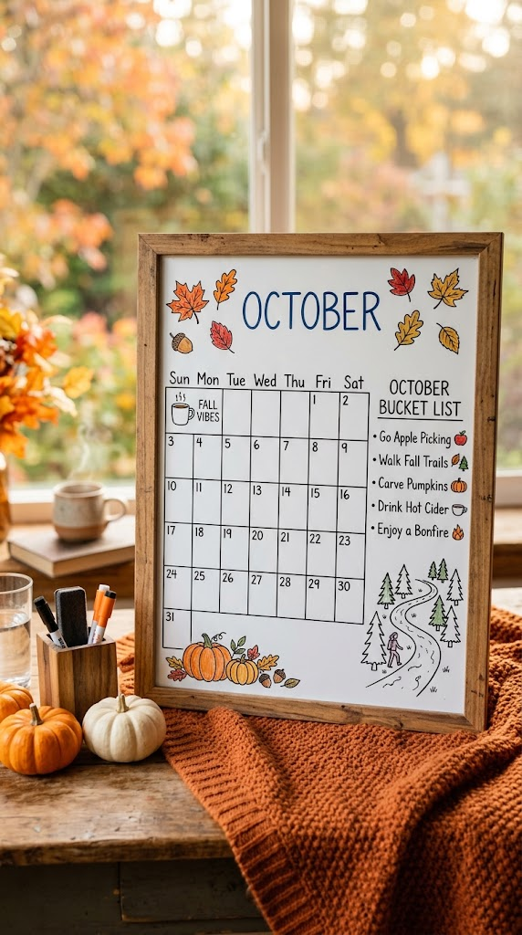 25 October Dry Erase Calendar Ideas for Fall Planning