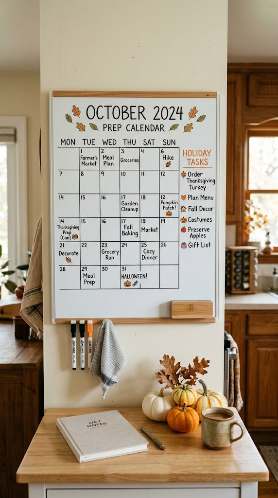 25 October Dry Erase Calendar Ideas for Fall Planning