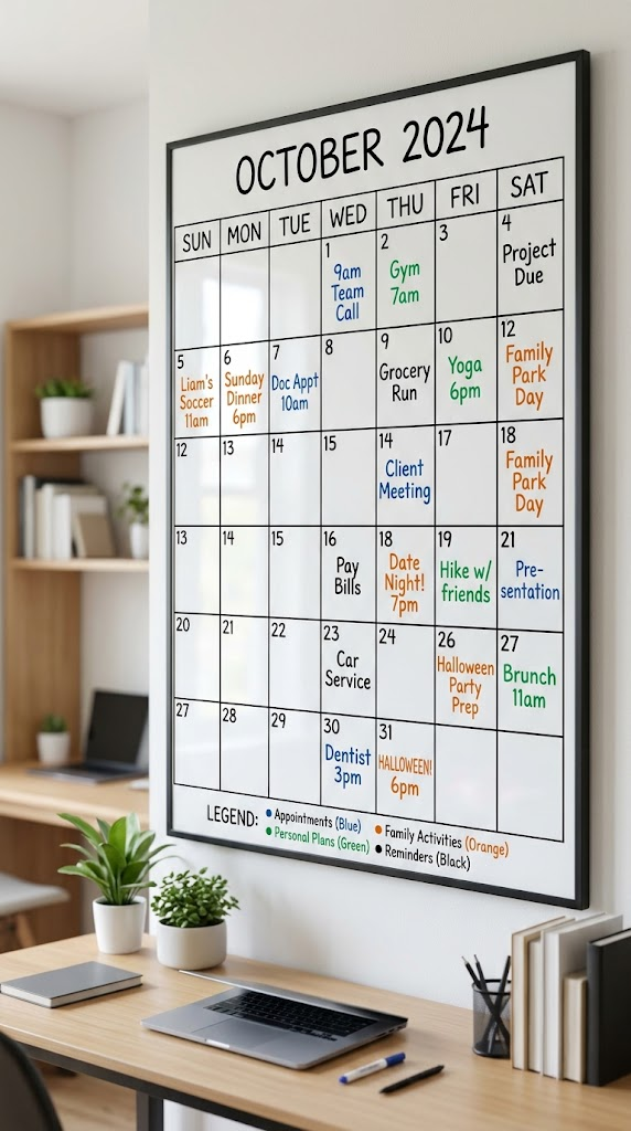 25 October Dry Erase Calendar Ideas for Fall Planning