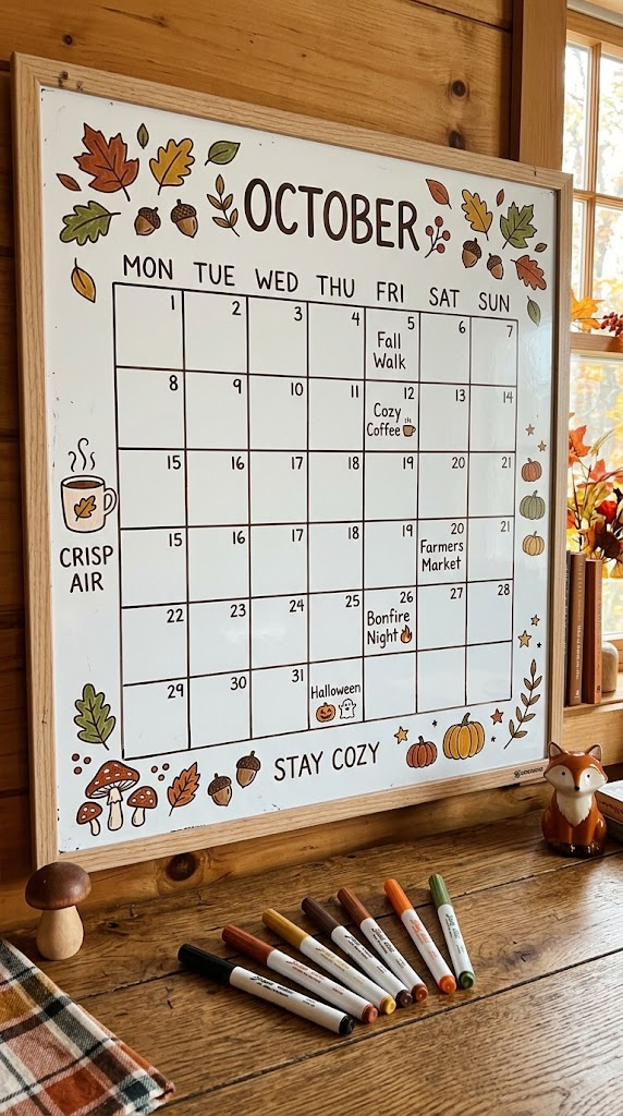 25 October Dry Erase Calendar Ideas for Fall Planning