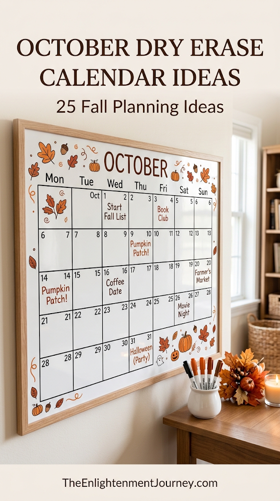 25 October Dry Erase Calendar Ideas for Fall Planning