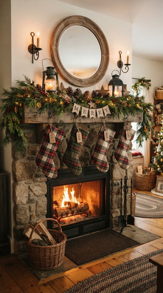 25 Christmas Mantel Ideas to Make Your Home Feel Magical 4 25 Christmas Mantel Ideas to Make Your Home Feel Magical