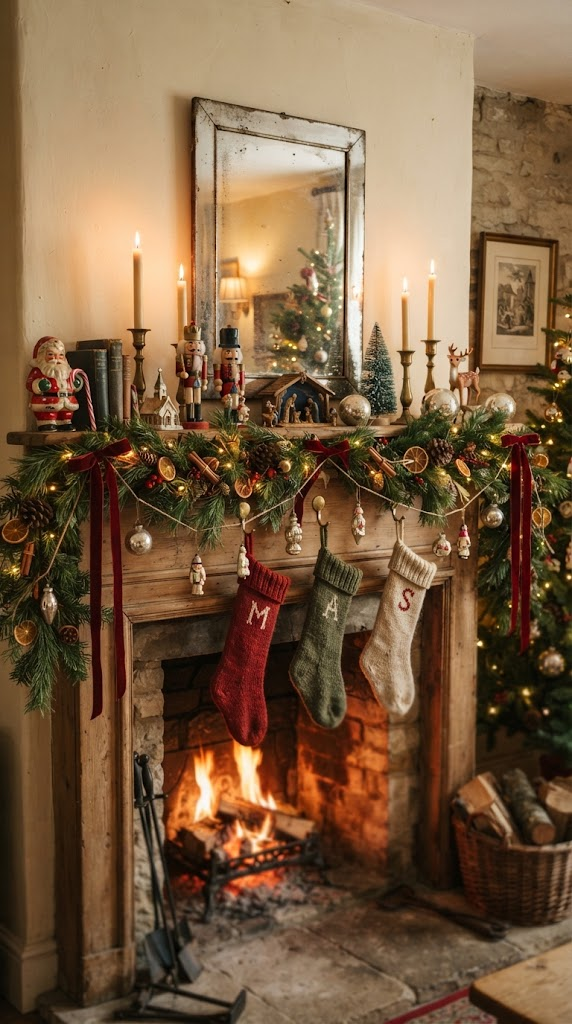 25 Christmas Mantel Ideas to Make Your Home Feel Magical 11 25 Christmas Mantel Ideas to Make Your Home Feel Magical