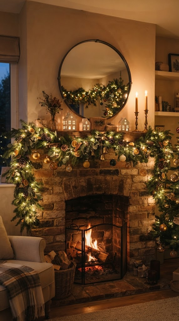 25 Christmas Mantel Ideas to Make Your Home Feel Magical 12 25 Christmas Mantel Ideas to Make Your Home Feel Magical