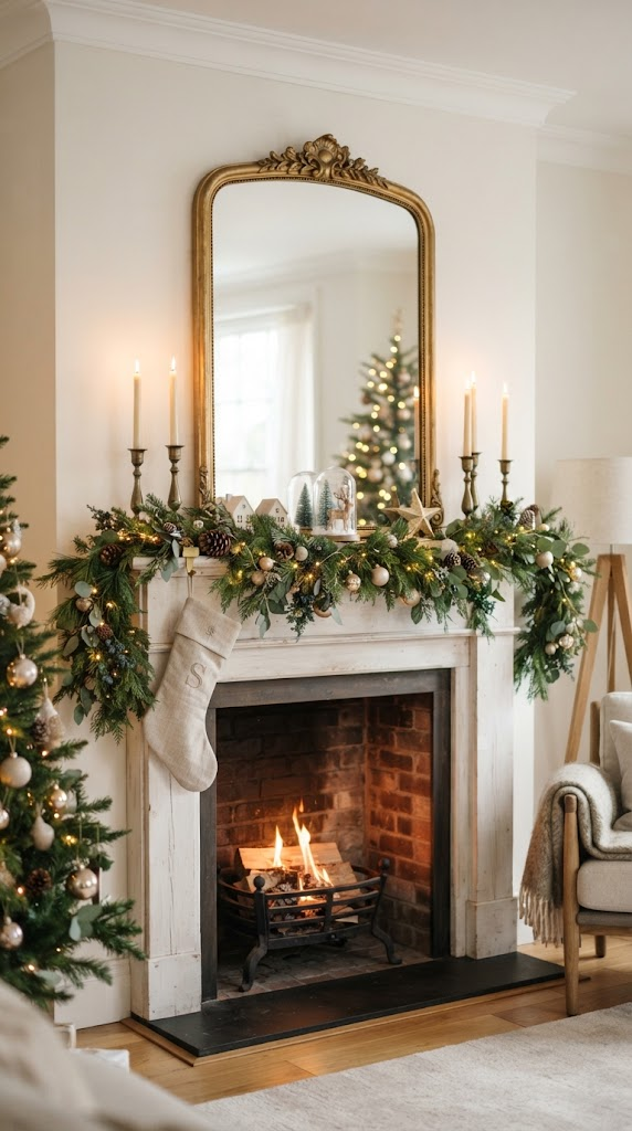 25 Christmas Mantel Ideas to Make Your Home Feel Magical 23 25 Christmas Mantel Ideas to Make Your Home Feel Magical